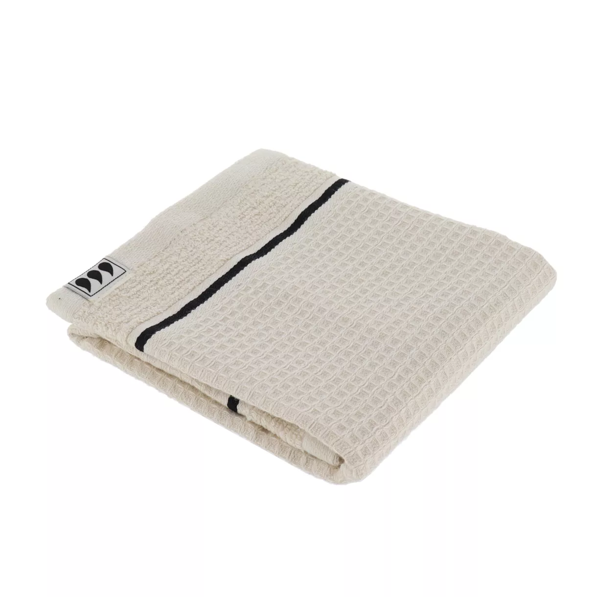 eminza Serviette de bain coton nid d'abeille (30 x 50 cm) Japandi Beige