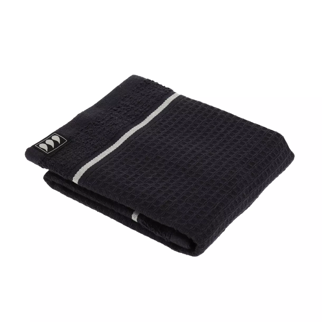 eminza Serviette de bain coton nid d'abeille (30 x 50 cm) Japandi Noir