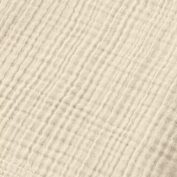 Eminza Serviette De Bain Gaze De Coton (30 X 50 Cm) Gaïa Beige Pampa