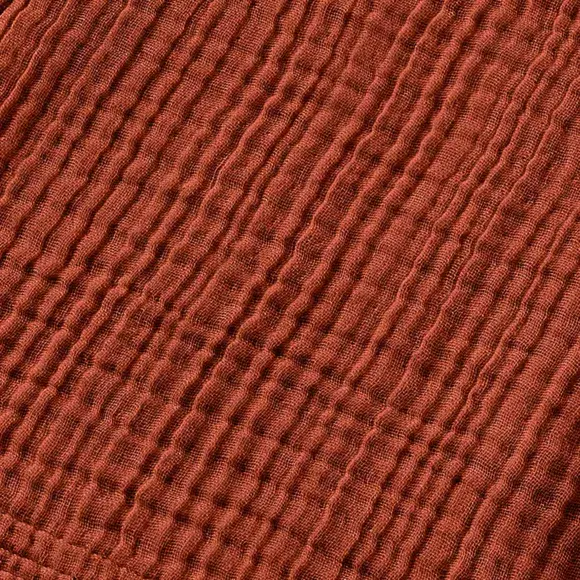 Eminza Serviette De Bain Gaze De Coton (70 X 130 Cm) Gaïa Terracotta