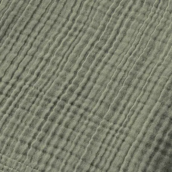 Eminza Serviette De Bain Gaze De Coton (90 X 150 Cm) Gaïa Vert Romarin