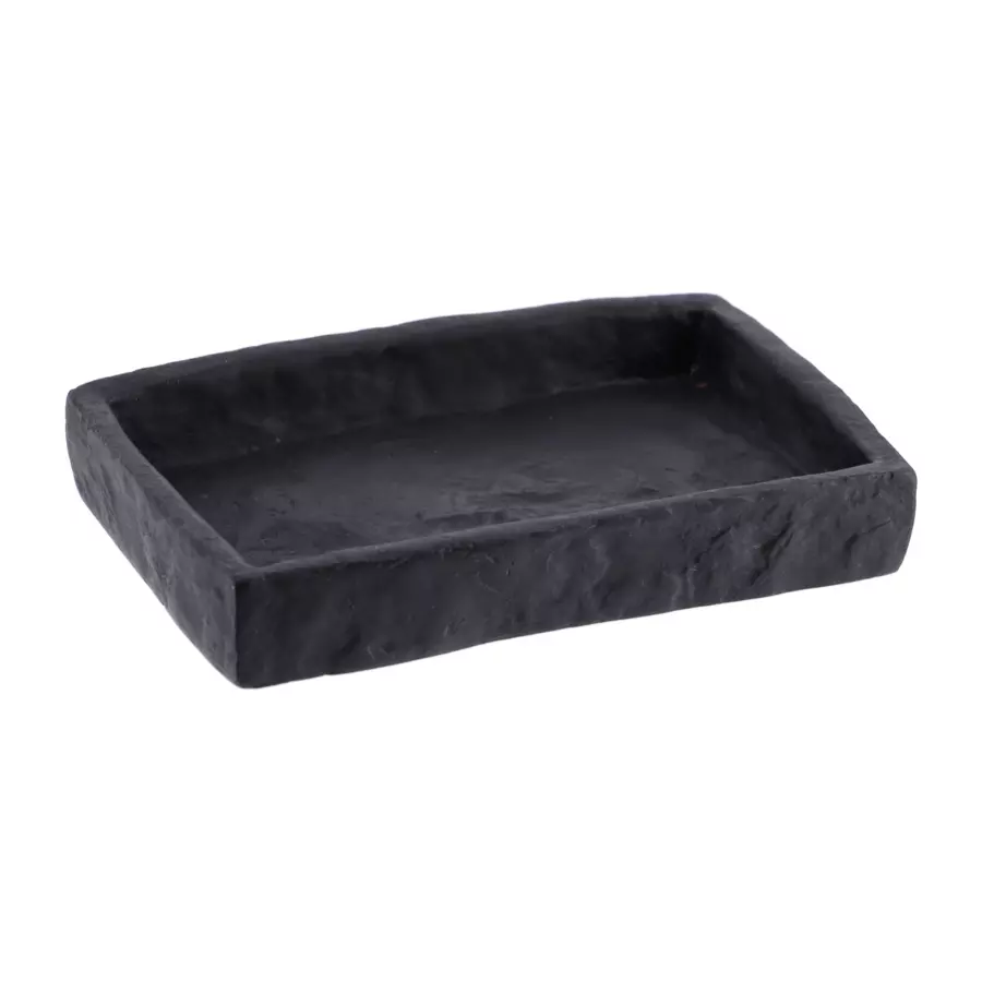 Eminza Set D'accessoires Salle De Bain Effet Pierre Noir