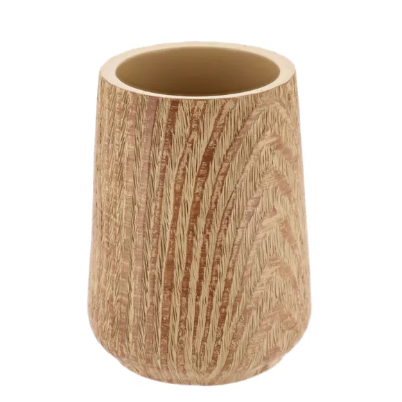 Eminza Set D'accessoires Salle De Bain Façon Chêne Scandi Beige