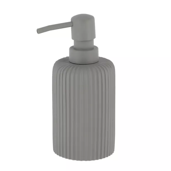 Eminza Set D'accessoires Salle De Bain Résine Strié Gris