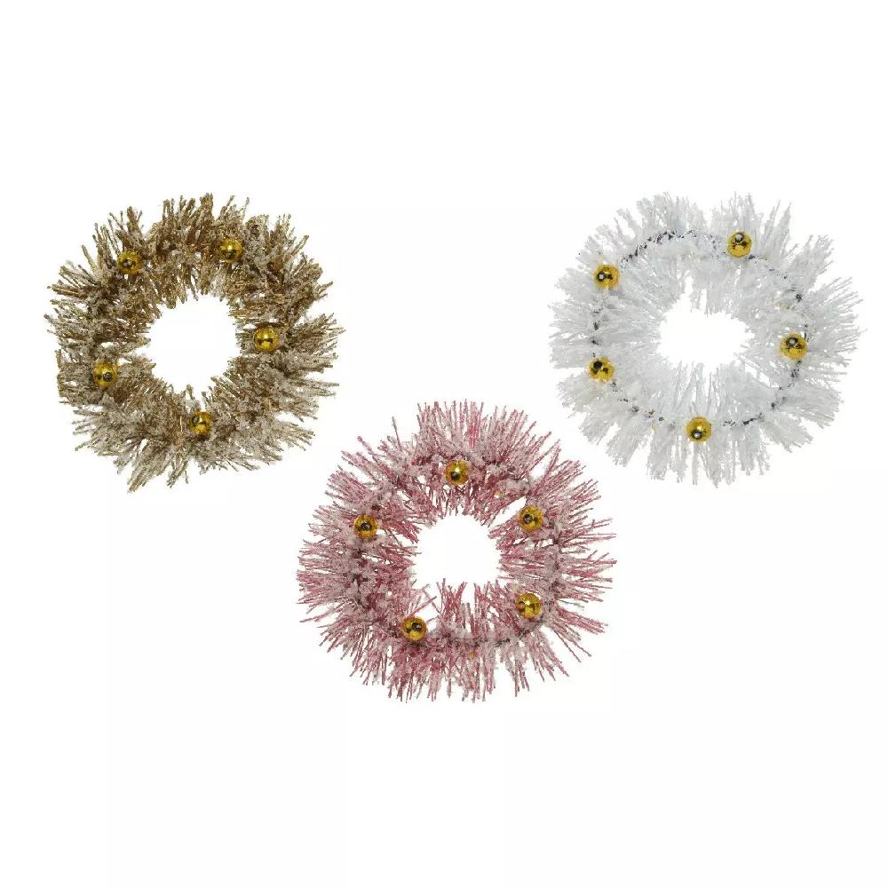 eminza Set de 3 couronnes à parsemer (D6 5 cm) Festive
