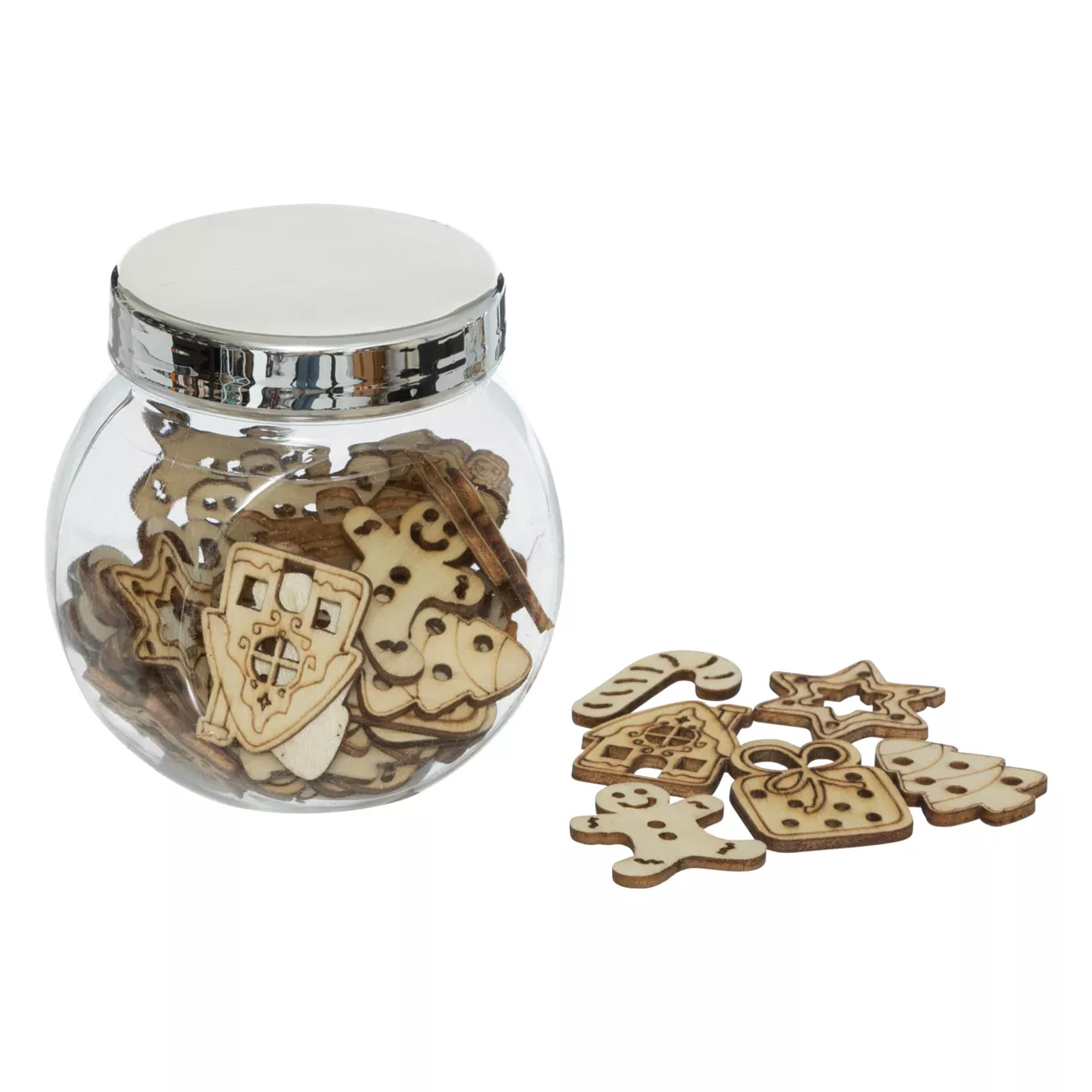 eminza Set de 48 décorations à parsemer Pain d 'épices en bois