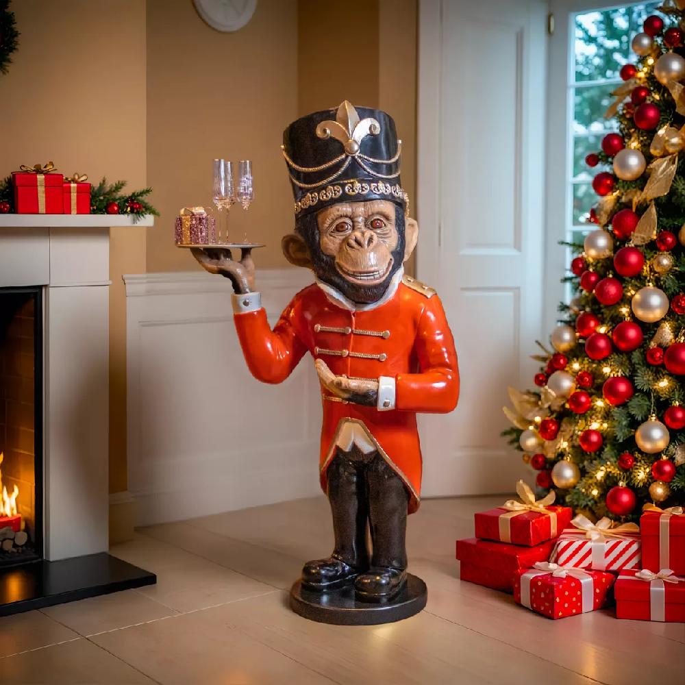 eminza Singe de Noël Géant (H152 cm) Wilhem à votre service