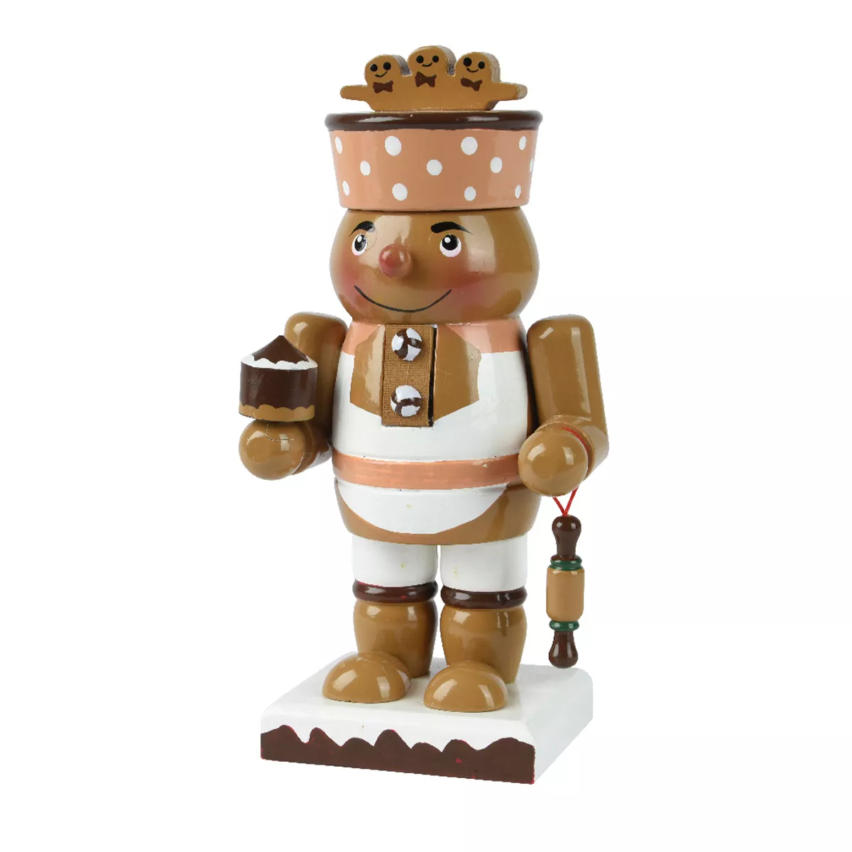 eminza Soldat Casse-noisette en bois (H18 cm) Pain d'épices Gourmand