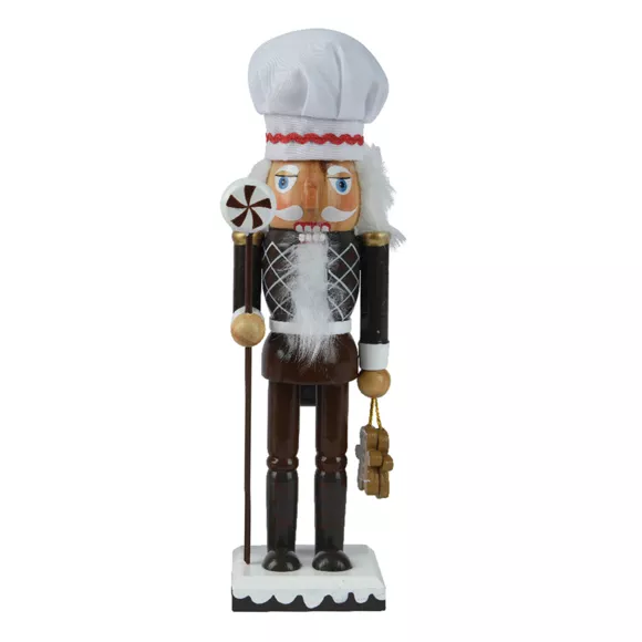Eminza Soldat Casse-noisette En Bois (H25 Cm) Cuisinier Chocolat