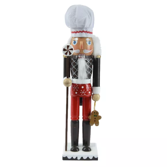 Eminza Soldat Casse-noisette En Bois (H38 Cm) Henri Et Pain D'épices