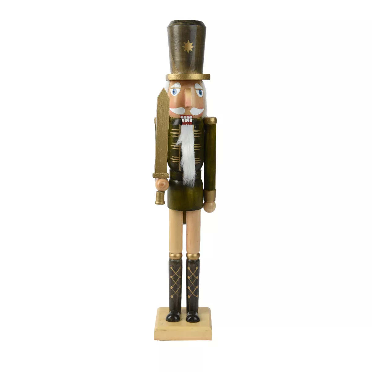 eminza Soldat Casse-noisette en bois (H50 cm) Gauvain et son épée dorée