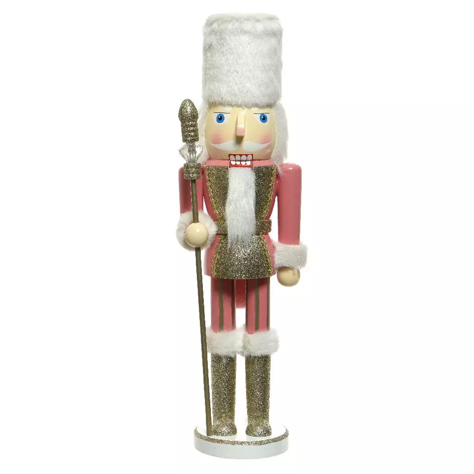 eminza Soldat en bois Casse-noisette (H38 cm) Cyrus Rose