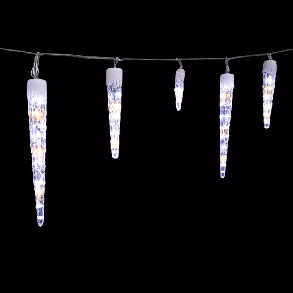 eminza Stalactite lumineuse 1 40 m 63 LED Bicolore Blanc froid et chaud