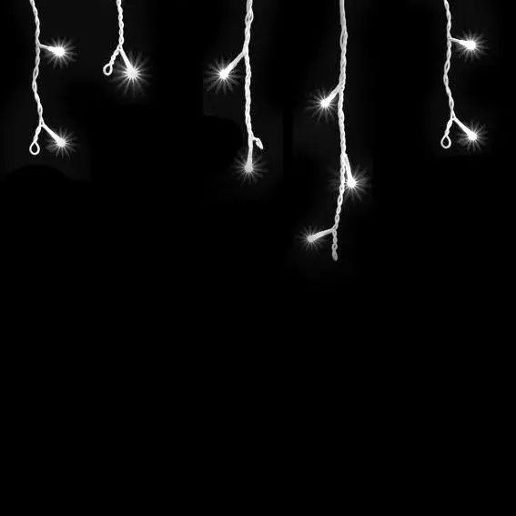 Eminza Stalactite Lumineuse 2 50 M 56 LED Câble Blanc Blanc Froid