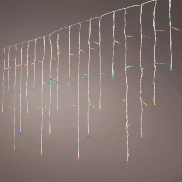 Eminza Stalactite Lumineuse 20 M 490 LED Câble Transparent Stars Multicolore