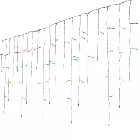 Eminza Stalactite Lumineuse 20 M 490 LED Câble Transparent Stars Multicolore