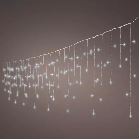 Eminza Stalactite Lumineuse 30 M 900 LED Stars Grande Hauteur XL Timer Blanc Froid