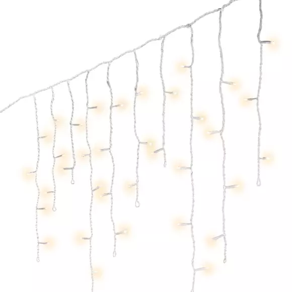 Eminza Stalactite Lumineuse 30 M 900 LED Stars Grande Hauteur XL Timer Blanc Chaud