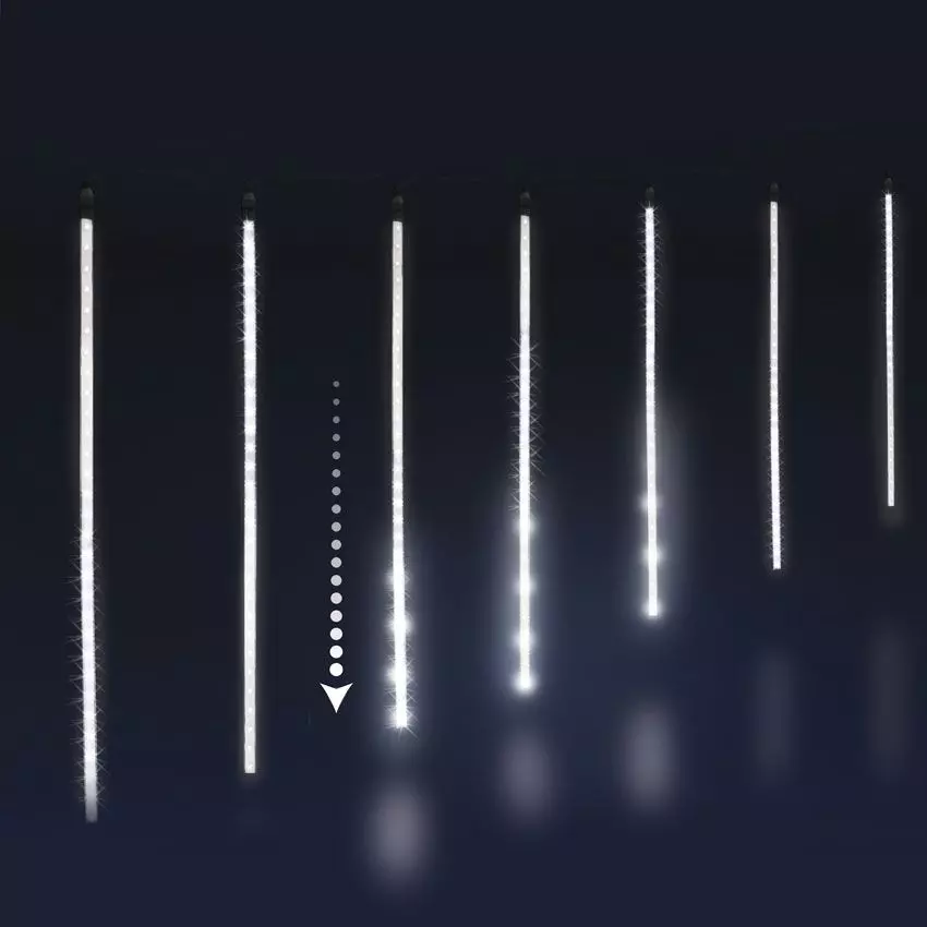 Eminza Stalactite Lumineuse 6 M 210 LED Glaçons Défilement Blanc Froid