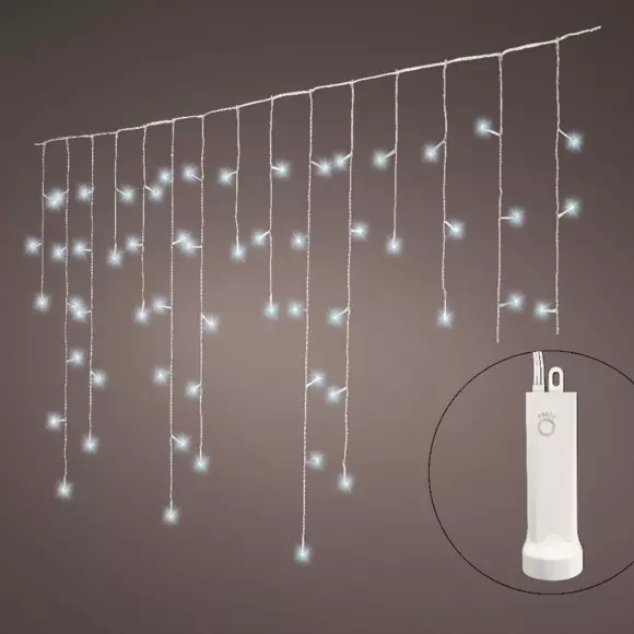 Eminza Stalactite Lumineuse à Piles 7 M 192 LED Durawise Blanc Froid