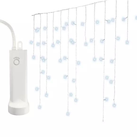 Eminza Stalactite Lumineuse à Piles 7 M 192 LED Durawise Blanc Froid