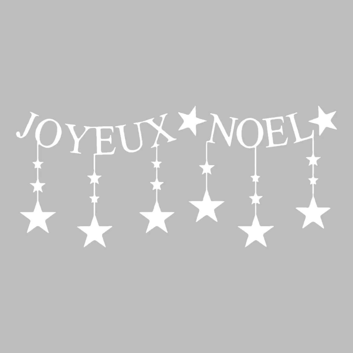 eminza Sticker de Noël pour fenêtre floqué Joyeux Noël