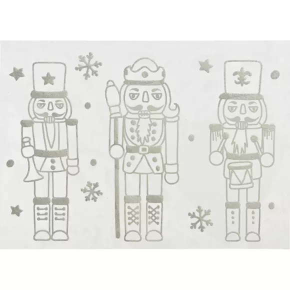 Eminza Stickers Pour Fenêtre Casse-noisette Pailletés