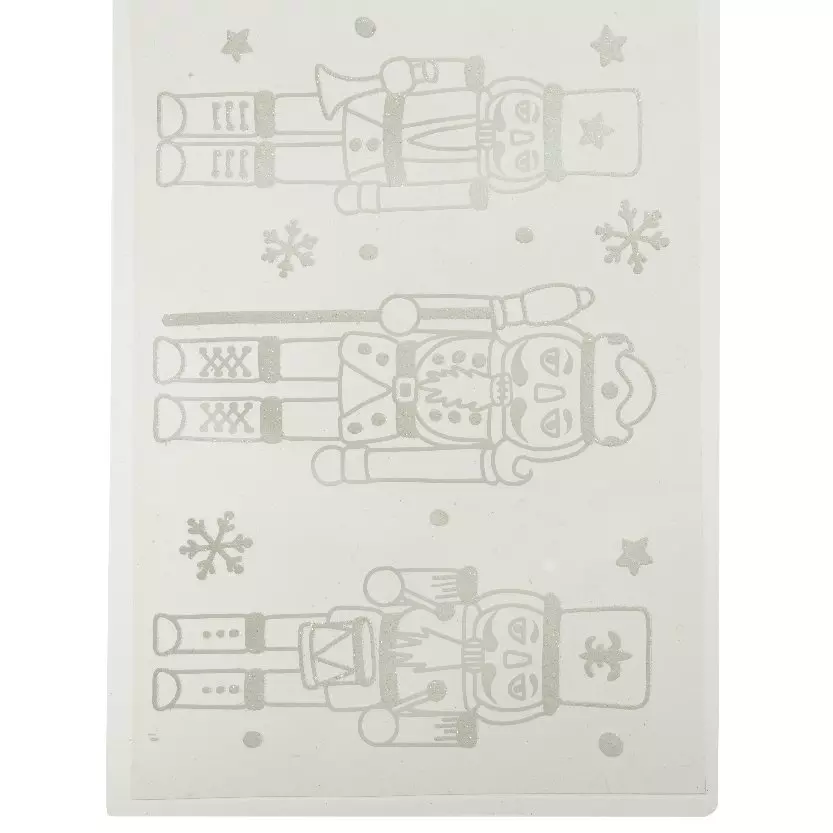 eminza Stickers pour fenêtre Casse-noisette pailletés