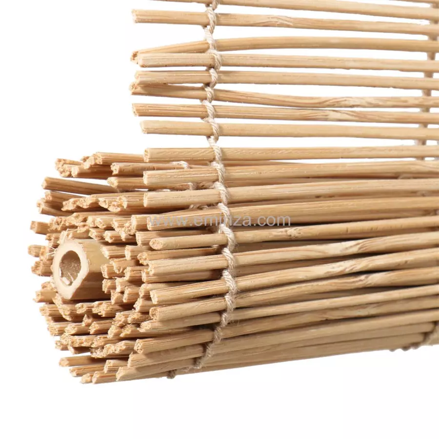 Eminza Store Enrouleur à Baguettes (60 X 180 Cm) Bambou Naturel