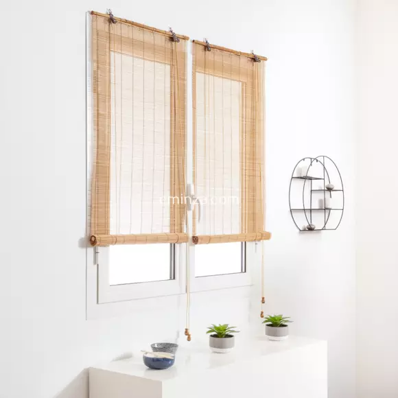 Eminza Store Enrouleur à Baguettes (90 X 180 Cm) Bambou Naturel