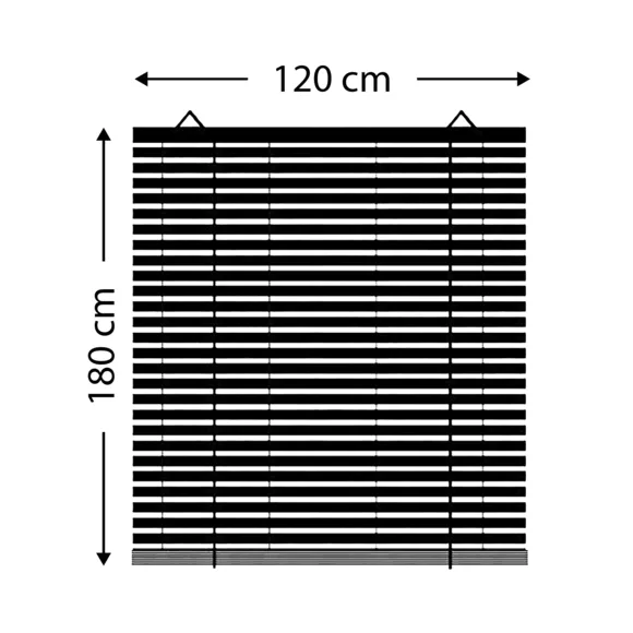 Eminza Store Enrouleur à Lattes (120 X 180 Cm) Bambou Gris Clair Et Gris Foncé