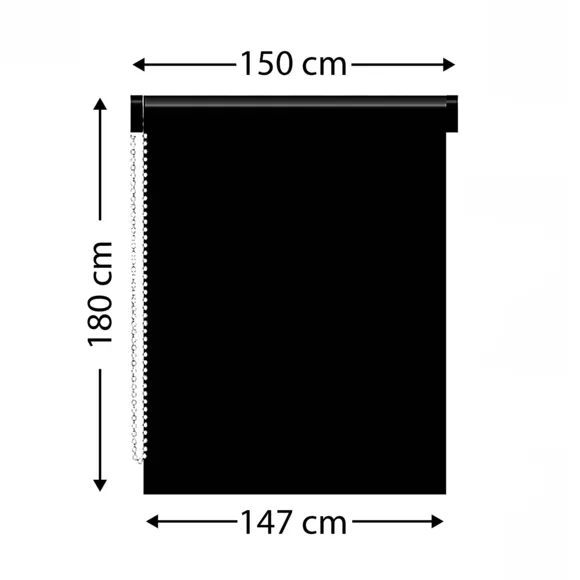 Eminza Store Enrouleur Tamisant (150 X 180 Cm) Pure Taupe