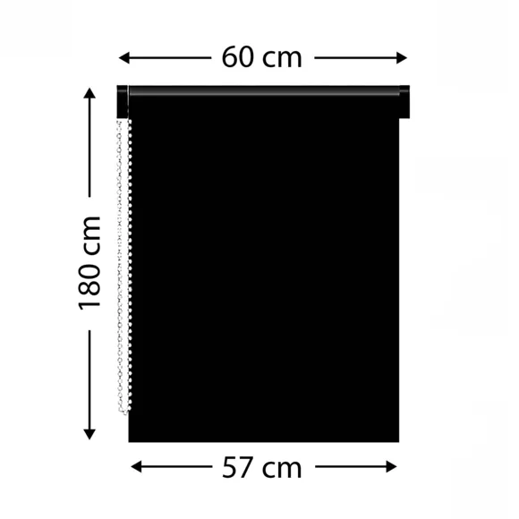 Eminza Store Enrouleur Tamisant (60 X 180 Cm) Pure Blanc