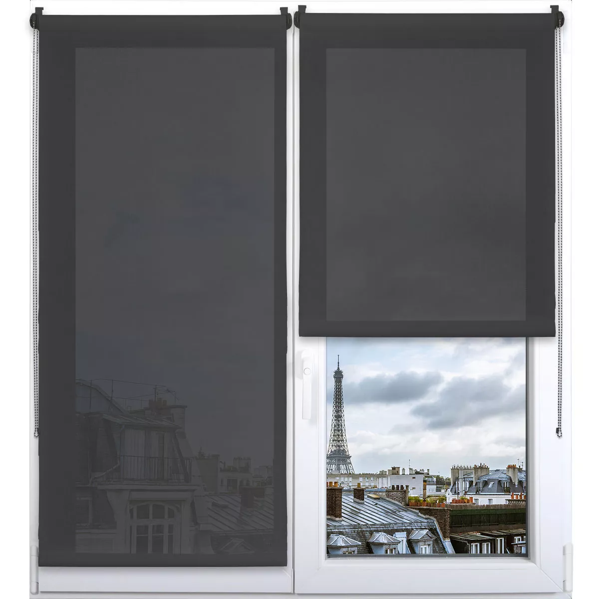 eminza Store enrouleur tamisant (60 x 180 cm) Pure Gris béton