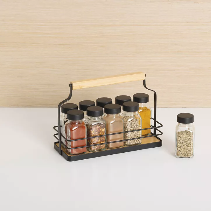 eminza Support à épices 10 pots (21 x 9 x H16 cm) Easy kitchen