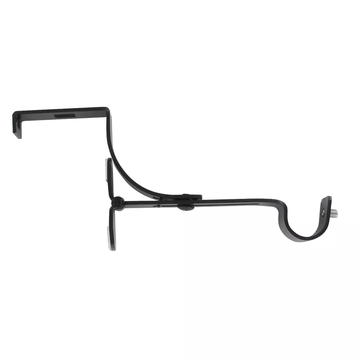 eminza Support à tringle pour caisson de volet roulant (L135 / D20 mm) Noir satiné
