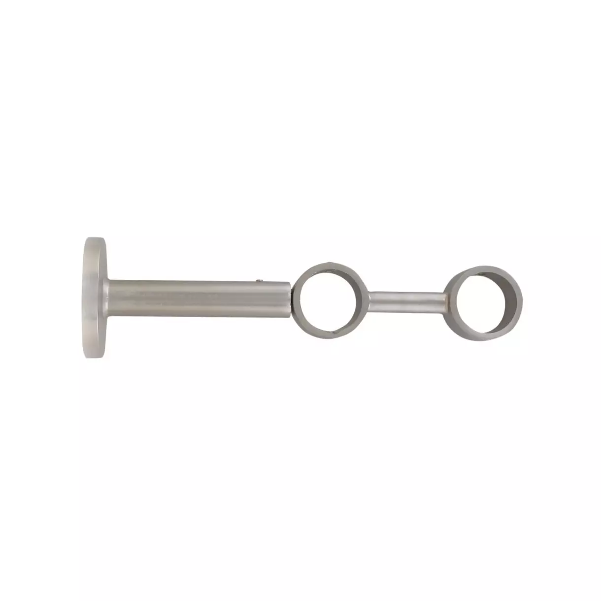 eminza Support tringle double extensible (L190- L230 / D28 mm) Lino Argent mat