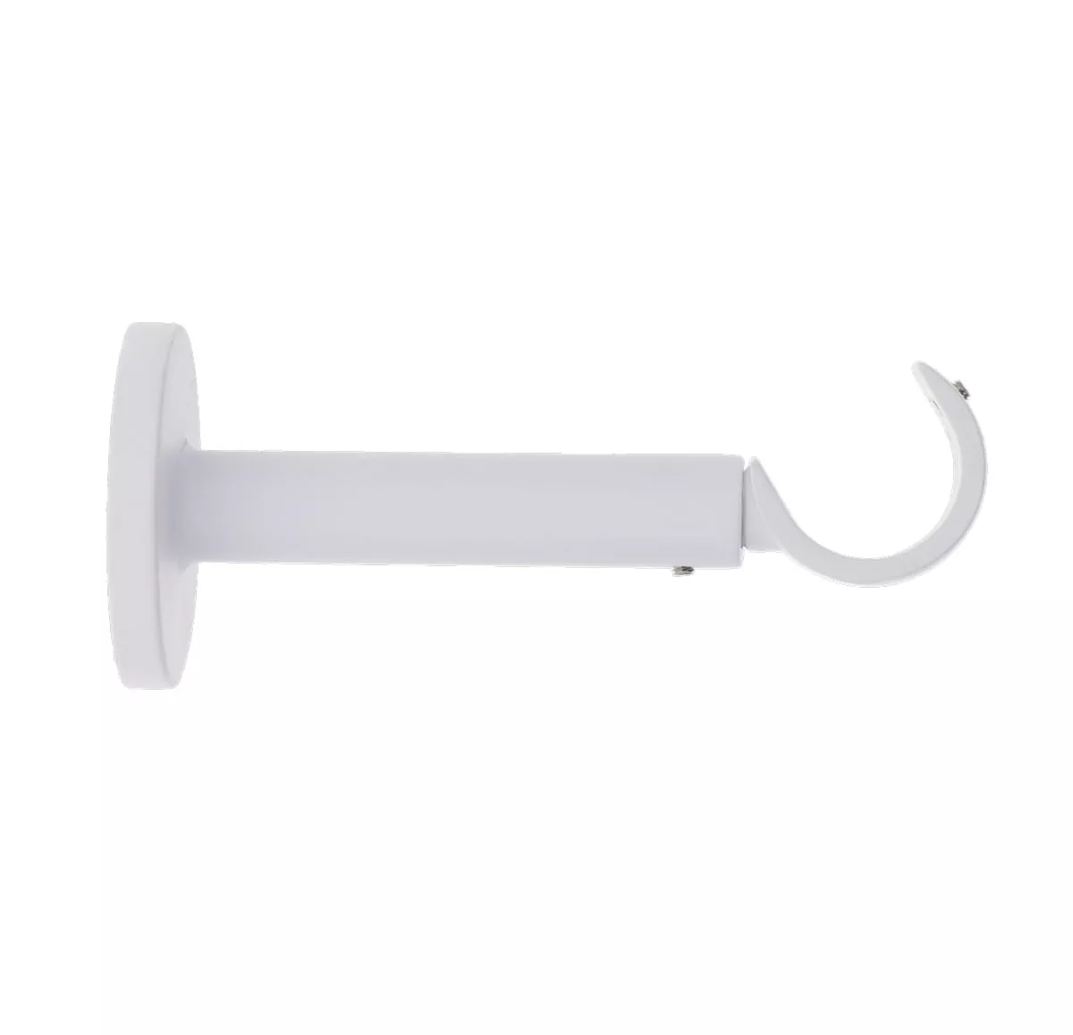 eminza Support tringle extensible (L115 - 155 / D28 mm) Lino gouttière Blanc mat