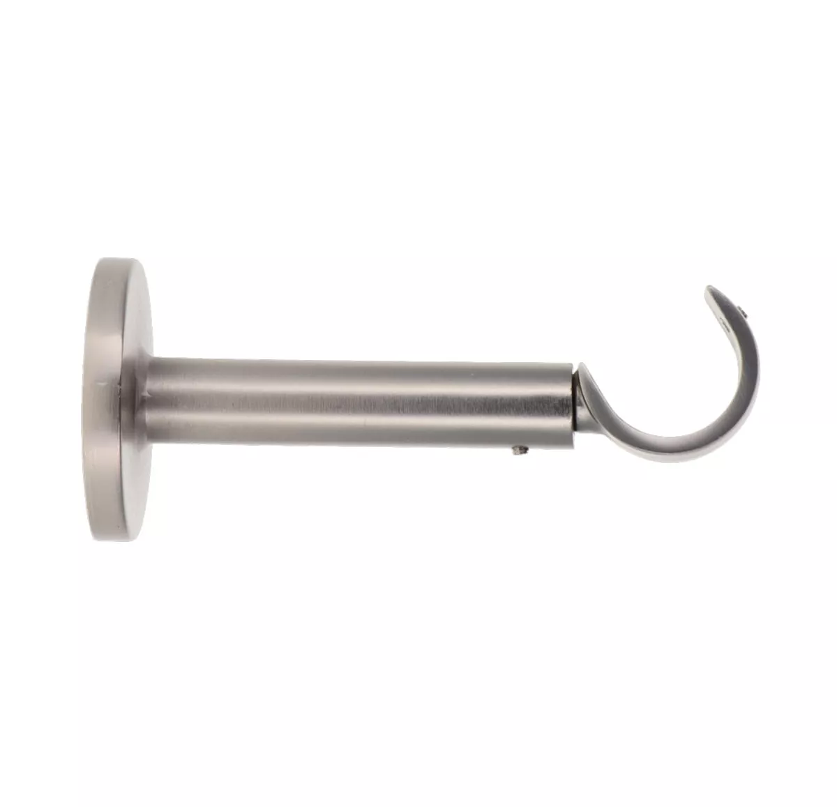eminza Support tringle extensible (L115 - 155 / D28 mm) Lino gouttière Argent mat