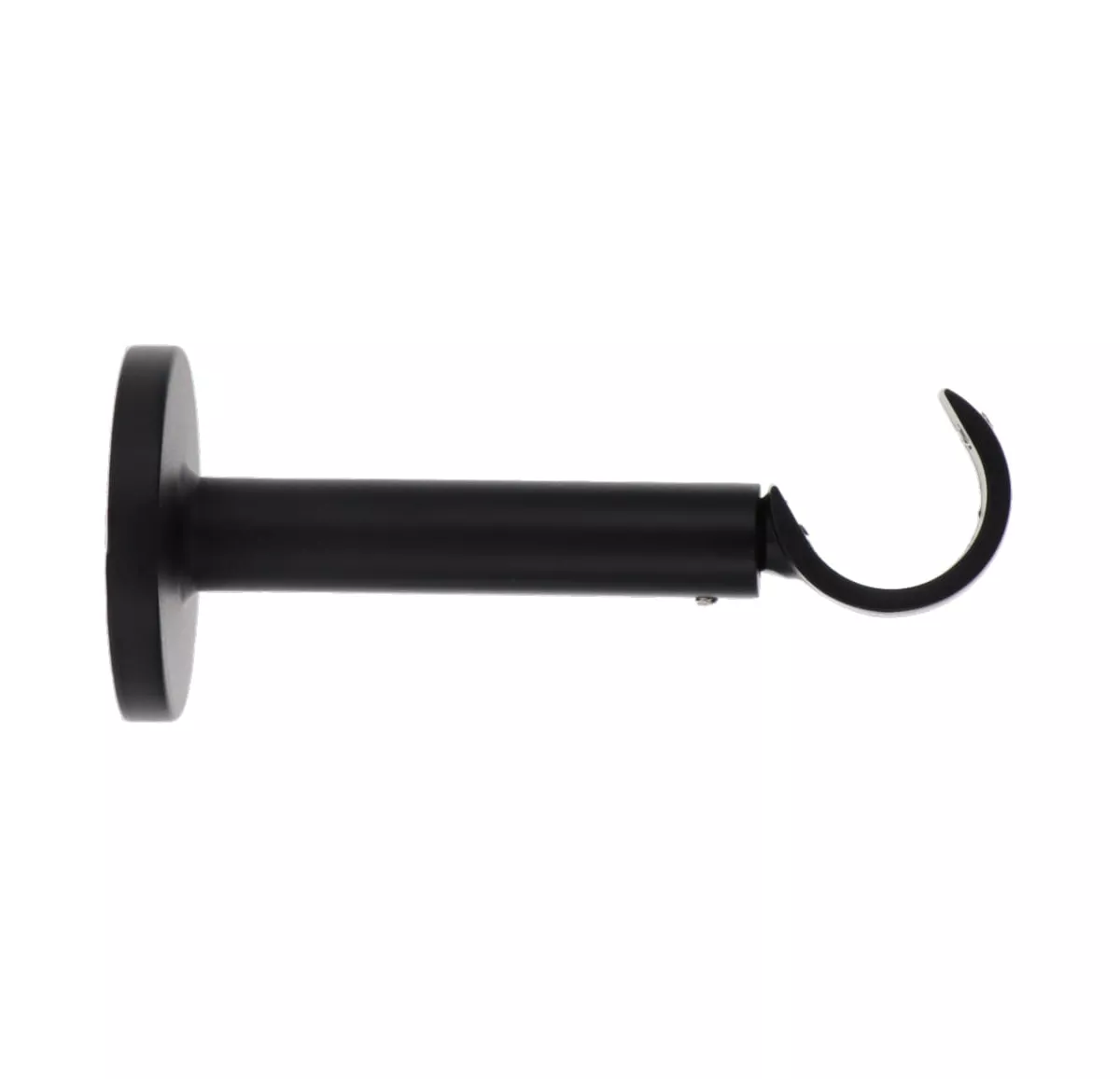 eminza Support tringle extensible (L115 - 155 / D28 mm) Lino gouttière Noir mat