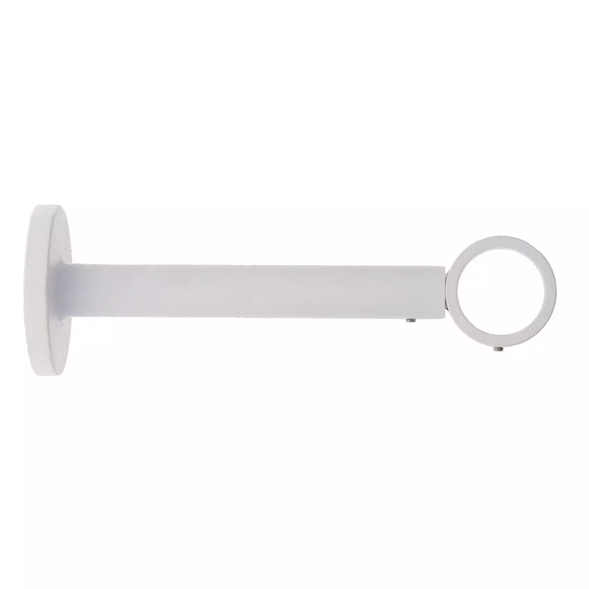 eminza Support tringle extensible (L155 - L195 / D28) Lino Blanc mat