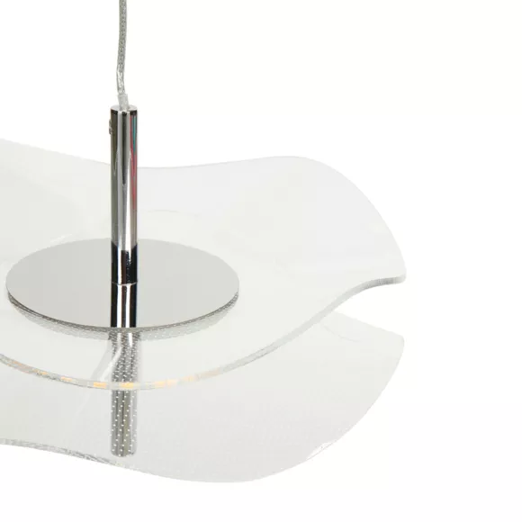 Eminza Suspension Aluminium Moderne LED (D20 Cm) Stellar Transparent