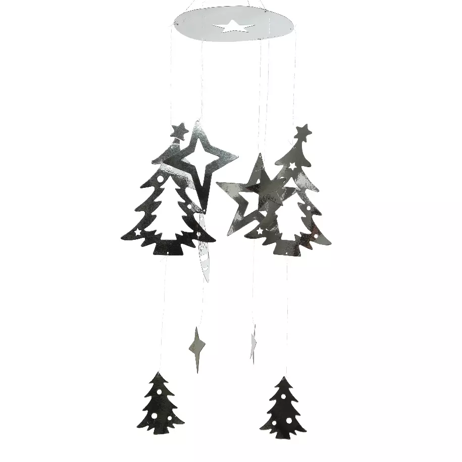 eminza Suspension Attrape-rêve de Noël (H97 cm) Argent