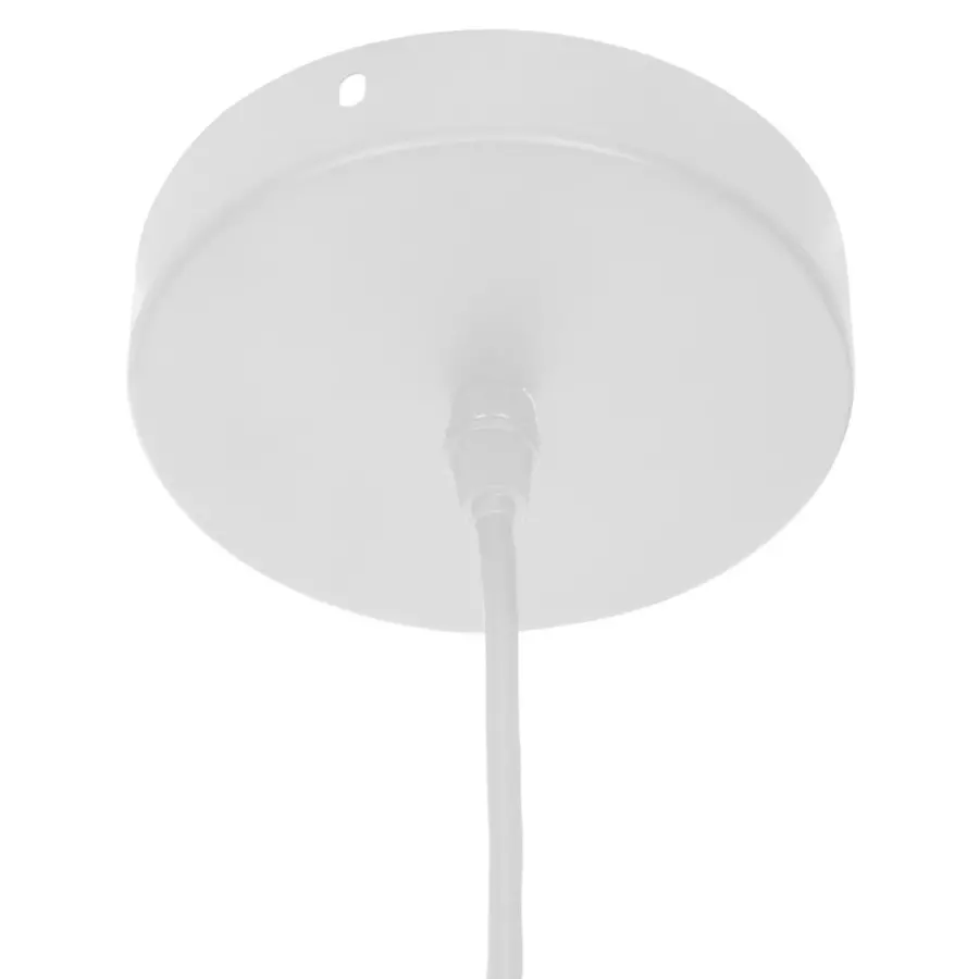 Eminza Suspension Bois Et Métal (D15 Cm) Break Blanche