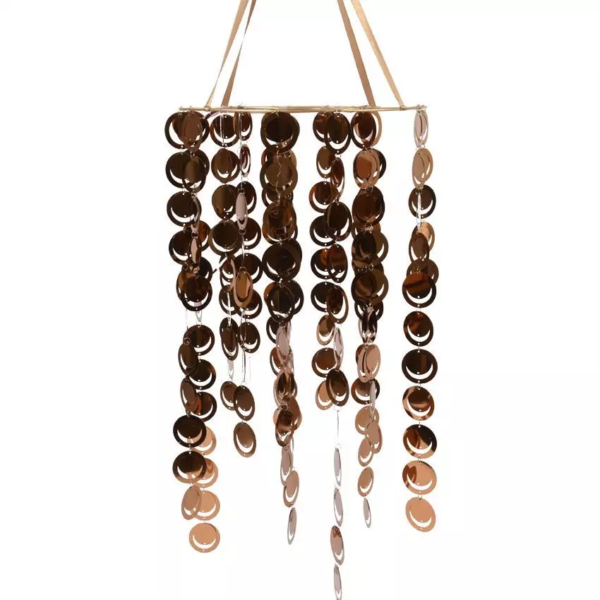 eminza Suspension de fête (H60 cm) Abat jour court Cuivre