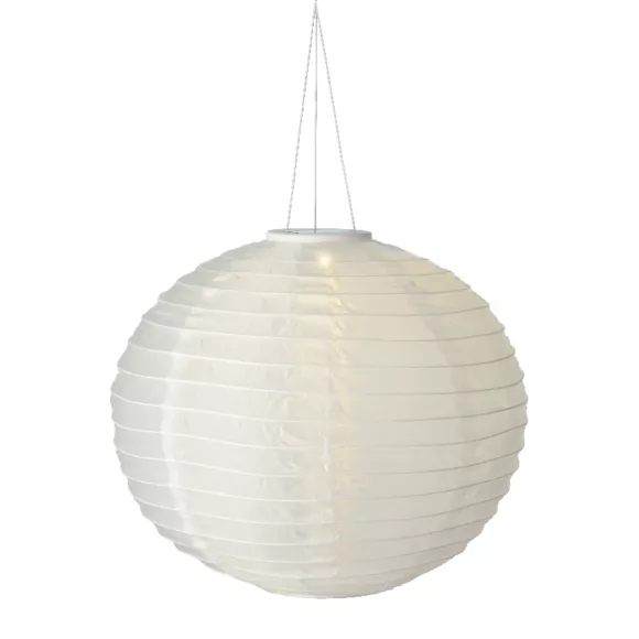 Eminza Suspension De Jardin Solaire (H35 Cm) Lanterne Chinoise Blanche