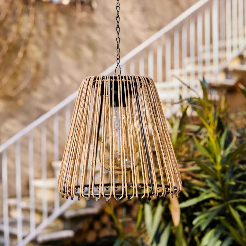 eminza Suspension de jardin solaire LED (D17 5 cm) Calabre Doré