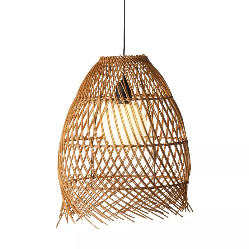 eminza Suspension de jardin solaire LED (D28 cm) Tropical Marron