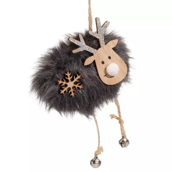 Eminza Suspension De Noël (H15 Cm) Renne Diego Marron Foncé