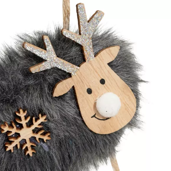 Eminza Suspension De Noël (H15 Cm) Renne Diego Marron Foncé